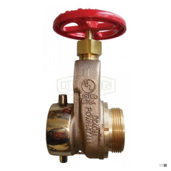 Single Hydrant Gate Valve with Hand Wheel, 2-1/2 x 2-1/2 in Nominal, FNST NH x MNST NH End Style